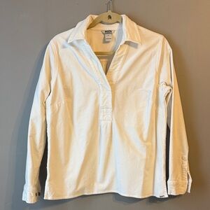 Duluth Trading Co. Corduroy Popover Shirt. Beige. Size Small